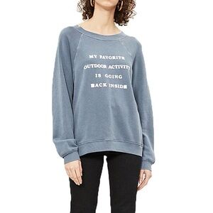 Wildfox My Favorite Outdoor Activity Is Going Back Inside Graphic Sweatshirt